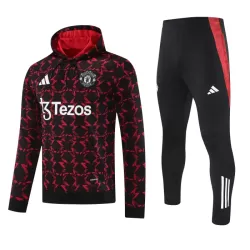 Manchester United Hoodie Sweat d'Entraînement Homme 2024-25 Rouge