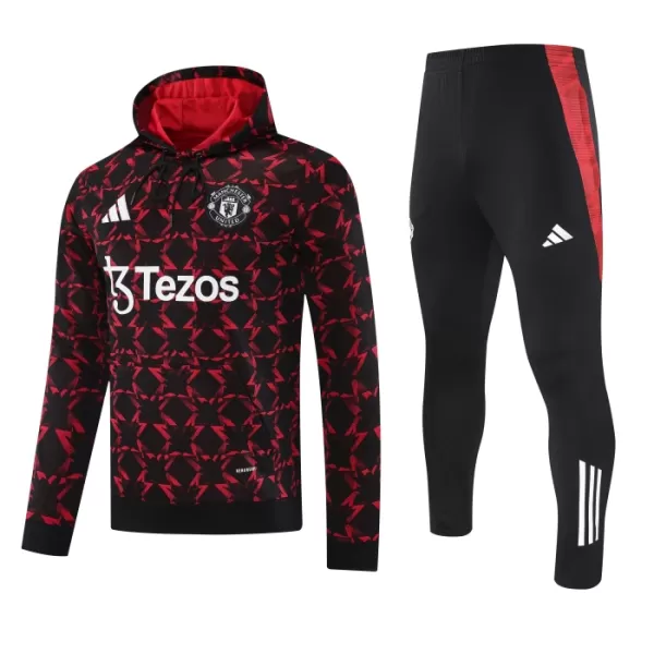 Manchester United Hoodie Sweat d'Entraînement Homme 2024-25 Rouge Manchester United Hoodie Sweat d'Entraînement Homme 2024-25 Rouge