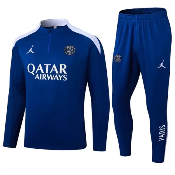 Paris Saint-Germain Sweat d'Entraînement Homme 2024-25 Quart-Zip Bleue Paris Saint-Germain Sweat d'Entraînement Homme 2024-25 Quart-Zip Bleue