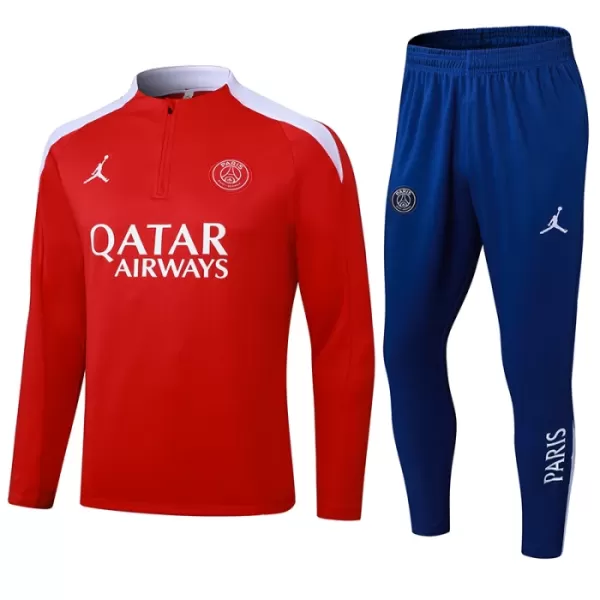 Paris Saint-Germain Sweat d'Entraînement Homme 2024-25 Quart-Zip Rouge Paris Saint-Germain Sweat d'Entraînement Homme 2024-25 Quart-Zip Rouge