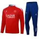 Paris Saint-Germain Sweat d'Entraînement Homme 2024-25 Quart-Zip Rouge Paris Saint-Germain Sweat d'Entraînement Homme 2024-25 Quart-Zip Rouge