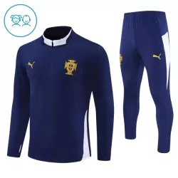 Portugal Sweat d'Entraînement Enfant 2024-25 Quart-Zip Navy