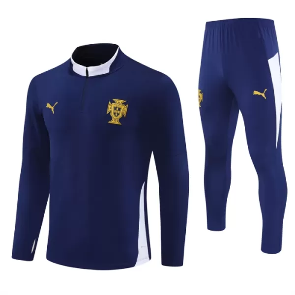 Portugal Sweat d'Entraînement Homme 2024-25 Quart-Zip Navy Portugal Sweat d'Entraînement Homme 2024-25 Quart-Zip Navy