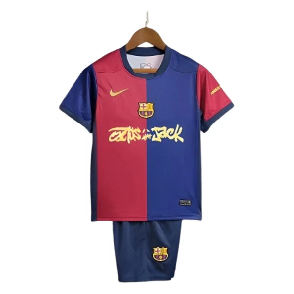 Maillot FC Barcelone x Travis Scott Enfant Domicile 2024-25 Maillot FC Barcelone x Travis Scott Enfant Domicile 2024-25