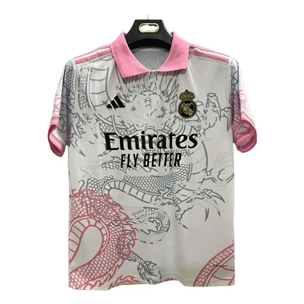 Maillot Real Madrid Dragon Homme 2025-26 Blanche Maillot Real Madrid Dragon Homme 2025-26 Blanche