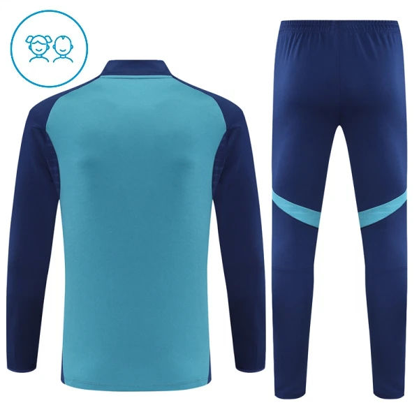Arsenal Sweat d'Entraînement Enfant 2025-26 Quart-Zip Bleue