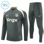 Chelsea Sweat d'Entraînement Enfant 2025-26 Quart-Zip Gris