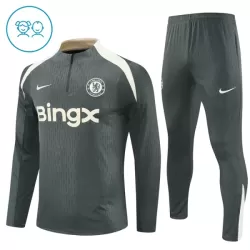 Chelsea Sweat d'Entraînement Enfant 2025-26 Quart-Zip Gris Chelsea Sweat d'Entraînement Enfant 2025-26 Quart-Zip Gris