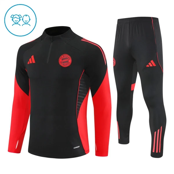 FC Bayern Munich Sweat d'Entraînement Enfant 2025-26 Quart-Zip Noire FC Bayern Munich Sweat d'Entraînement Enfant 2025-26 Quart-Zip Noire