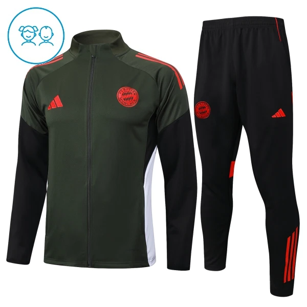 FC Bayern Munich Sweat d'Entraînement Enfant 2025-26 Quart-Zip Verte FC Bayern Munich Sweat d'Entraînement Enfant 2025-26 Quart-Zip Verte