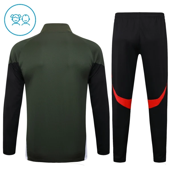 FC Bayern Munich Sweat d'Entraînement Enfant 2025-26 Quart-Zip Verte