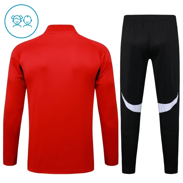 Liverpool Sweat d'Entraînement Enfant 2024-25 Quart-Zip Rouge