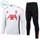 Liverpool Sweat d'Entraînement Enfant 2025-26 Quart-Zip Blanche Liverpool Sweat d'Entraînement Enfant 2025-26 Quart-Zip Blanche