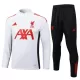 Liverpool Sweat d'Entraînement Homme 2025-26 Quart-Zip Blanche Liverpool Sweat d'Entraînement Homme 2025-26 Quart-Zip Blanche