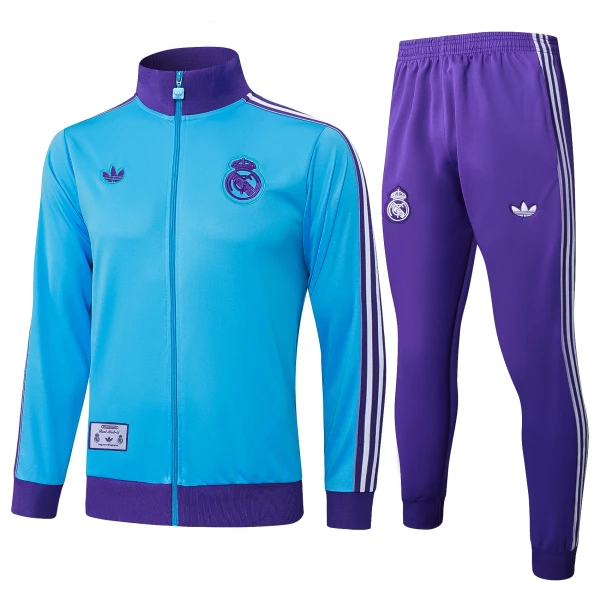 Real Madrid Ensemble Vestes d'Entraînement Homme 2025-26 Bleue Real Madrid Ensemble Vestes d'Entraînement Homme 2025-26 Bleue