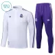 Real Madrid Sweat d'Entraînement Enfant 2025-26 Quart-Zip Blanche Real Madrid Sweat d'Entraînement Enfant 2025-26 Quart-Zip Blanche