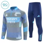 Real Madrid Sweat d'Entraînement Enfant 2025-26 Quart-Zip Bleue