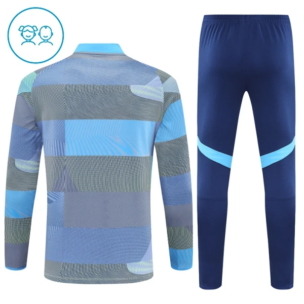 Real Madrid Sweat d'Entraînement Enfant 2025-26 Quart-Zip Bleue