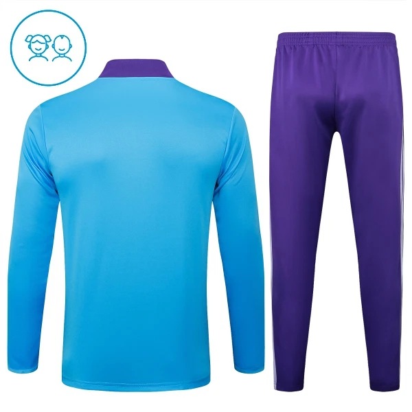 Real Madrid Sweat d'Entraînement Enfant 2025-26 Quart-Zip Bleue