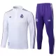 Real Madrid Sweat d'Entraînement Homme 2025-26 Quart-Zip Blanche Real Madrid Sweat d'Entraînement Homme 2025-26 Quart-Zip Blanche