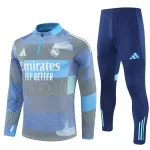 Real Madrid Sweat d'Entraînement Homme 2025-26 Quart-Zip Bleue