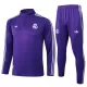 Real Madrid Sweat d'Entraînement Homme 2025-26 Quart-Zip Violet Real Madrid Sweat d'Entraînement Homme 2025-26 Quart-Zip Violet