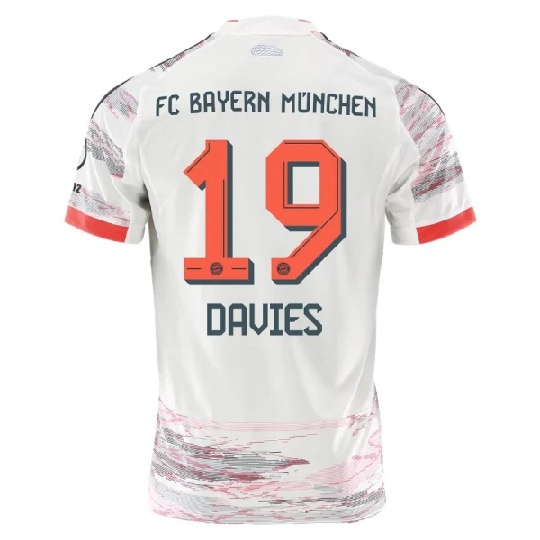 Maillot FC Bayern Munich Alphonso Davies 19 Enfant Extérieur 2025-26