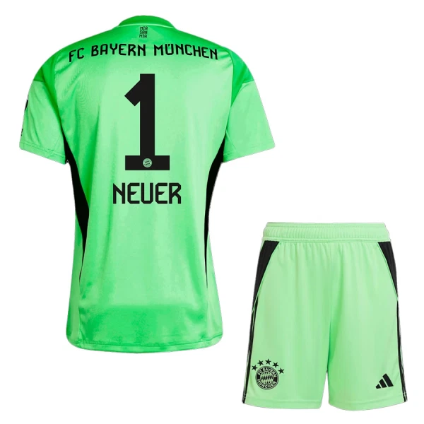 Maillot Gardien FC Bayern Munich Neuer 1 Enfant 2025-26 Verte Maillot Gardien FC Bayern Munich Neuer 1 Enfant 2025-26 Verte
