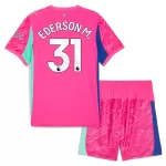 Maillot Gardien Manchester City Ederson M. 31 Enfant 2025-26 Rose