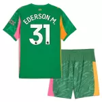 Maillot Gardien Manchester City Ederson M. 31 Enfant 2025-26 Verte