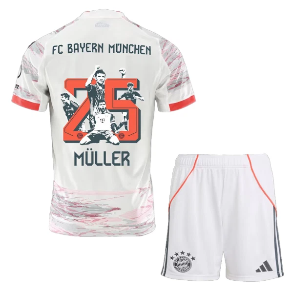 Maillot FC Bayern Munich Thomas Muller 25 Enfant Extérieur 2025-26 Maillot FC Bayern Munich Thomas Muller 25 Enfant Extérieur 2025-26