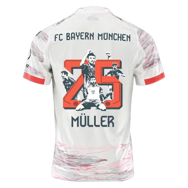 Maillot FC Bayern Munich Thomas Muller 25 Enfant Extérieur 2025-26