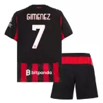 Maillot AC Milan Gimenez 7 Enfant Domicile 2025-26