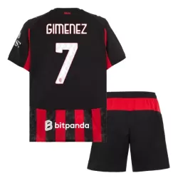 Maillot AC Milan Gimenez 7 Enfant Domicile 2025-26 Maillot AC Milan Gimenez 7 Enfant Domicile 2025-26