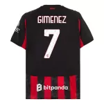 Maillot AC Milan Gimenez 7 Homme Domicile 2025-26