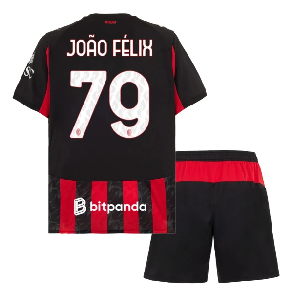 Maillot AC Milan João Félix 79 Enfant Domicile 2025-26 Maillot AC Milan João Félix 79 Enfant Domicile 2025-26