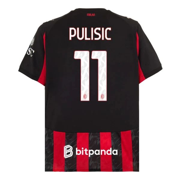 Maillot AC Milan Pulisic 11 Homme Domicile 2025-26 Maillot AC Milan Pulisic 11 Homme Domicile 2025-26