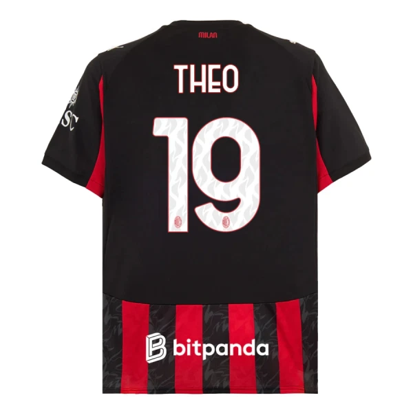 Maillot AC Milan Theo 19 Homme Domicile 2025-26 Maillot AC Milan Theo 19 Homme Domicile 2025-26