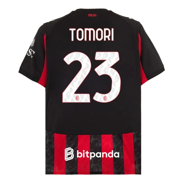 Maillot AC Milan Tomori 23 Homme Domicile 2025-26 Maillot AC Milan Tomori 23 Homme Domicile 2025-26
