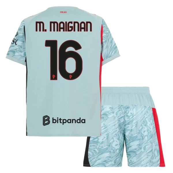 Maillot Gardien AC Milan M. Maignan 16 Enfant 2025-26 Bleue Maillot Gardien AC Milan M. Maignan 16 Enfant 2025-26 Bleue