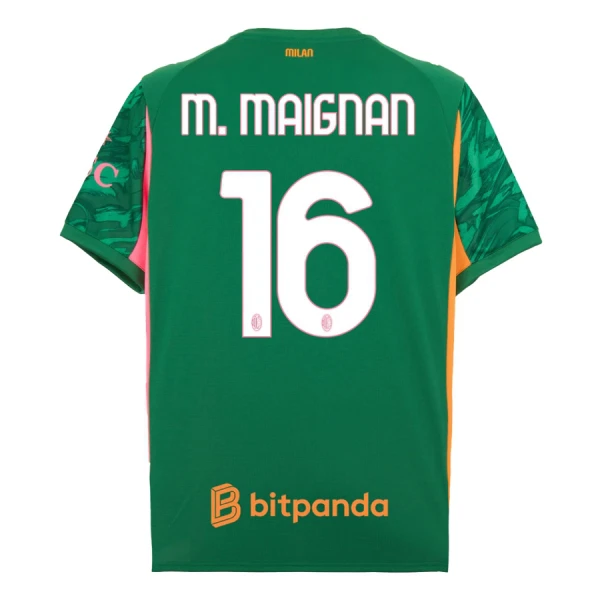 Maillot Gardien AC Milan M. Maignan 16 Homme 2025-26 Verte Maillot Gardien AC Milan M. Maignan 16 Homme 2025-26 Verte