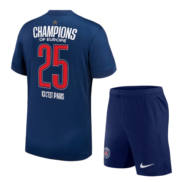Maillot Paris Saint-Germain 1 Star Champions of Europe Enfant Domicile 2024-25 Maillot Paris Saint-Germain 1 Star Champions of Europe Enfant Domicile 2024-25