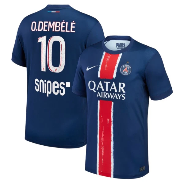 Maillot Paris Saint-Germain 1 Star Dembele 10 Homme Domicile 2024-25 Maillot Paris Saint-Germain 1 Star Dembele 10 Homme Domicile 2024-25