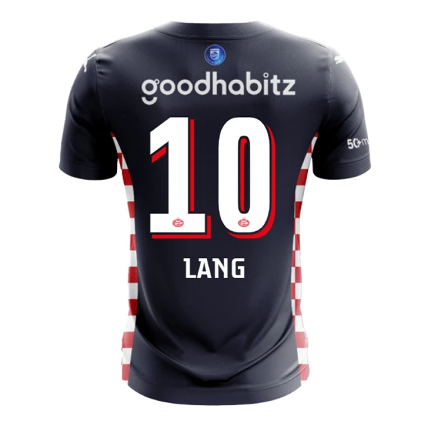 Maillot PSV Eindhoven Lang 10 Homme Extérieur 2025-26 Maillot PSV Eindhoven Lang 10 Homme Extérieur 2025-26