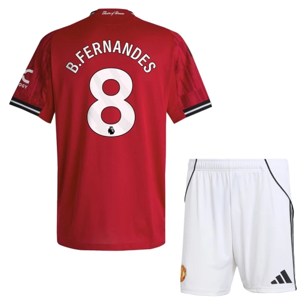 Maillot Manchester United Bruno Fernandes 8 Enfant Domicile 2025-26 Maillot Manchester United Bruno Fernandes 8 Enfant Domicile 2025-26