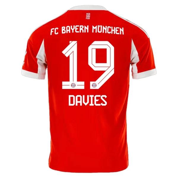 Maillot FC Bayern Munich Alphonso Davies 19 Homme Domicile 2025-26 Maillot FC Bayern Munich Alphonso Davies 19 Homme Domicile 2025-26