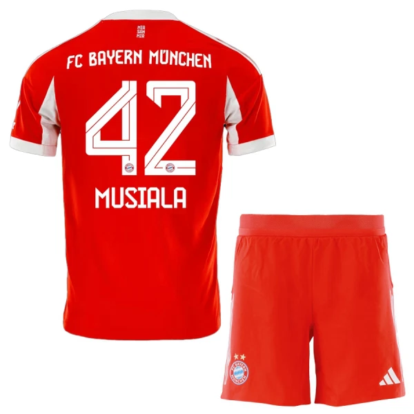 Maillot FC Bayern Munich Jamal Musiala 42 Enfant Domicile 2025-26 Maillot FC Bayern Munich Jamal Musiala 42 Enfant Domicile 2025-26