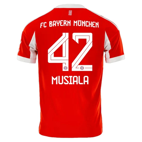 Maillot FC Bayern Munich Jamal Musiala 42 Homme Domicile 2025-26 Maillot FC Bayern Munich Jamal Musiala 42 Homme Domicile 2025-26