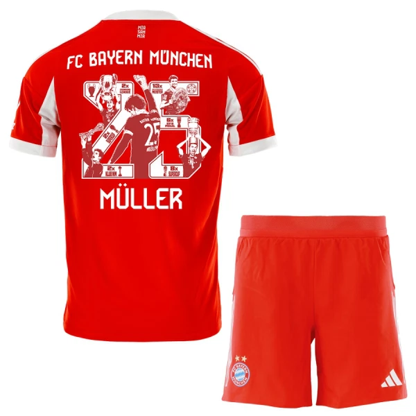 Maillot FC Bayern Munich Thomas Muller 25 Enfant Domicile 2025-26 Maillot FC Bayern Munich Thomas Muller 25 Enfant Domicile 2025-26
