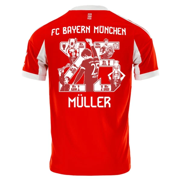 Maillot FC Bayern Munich Thomas Muller 25 Enfant Domicile 2025-26